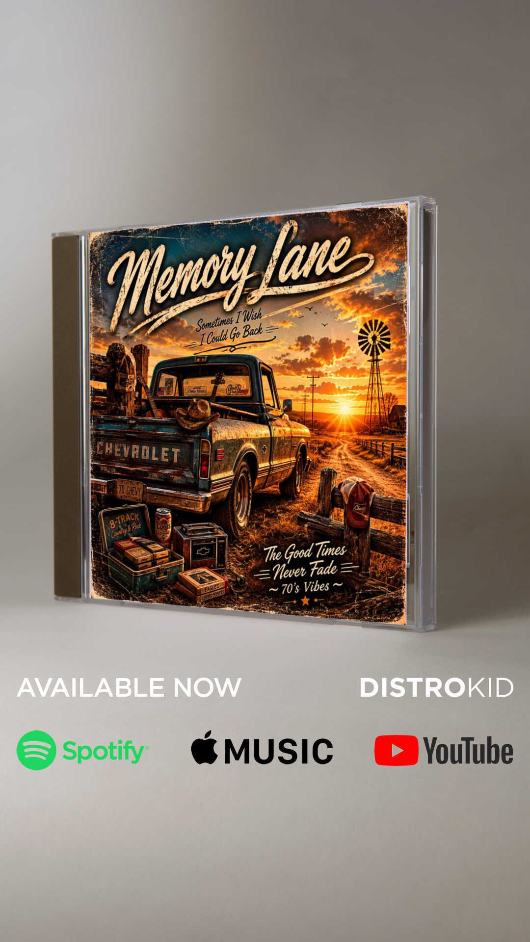 Memory Lane by David Habian — CD cover art with the words 'Sometimes I Wish I Could Go Back'